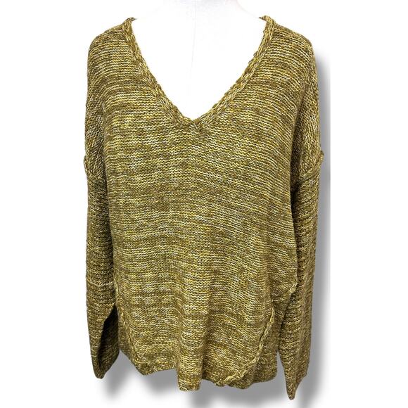 Universal Thread Women’s V Neck Pullover Sweater, Green Variegated, size XL - Picture 3 of 12